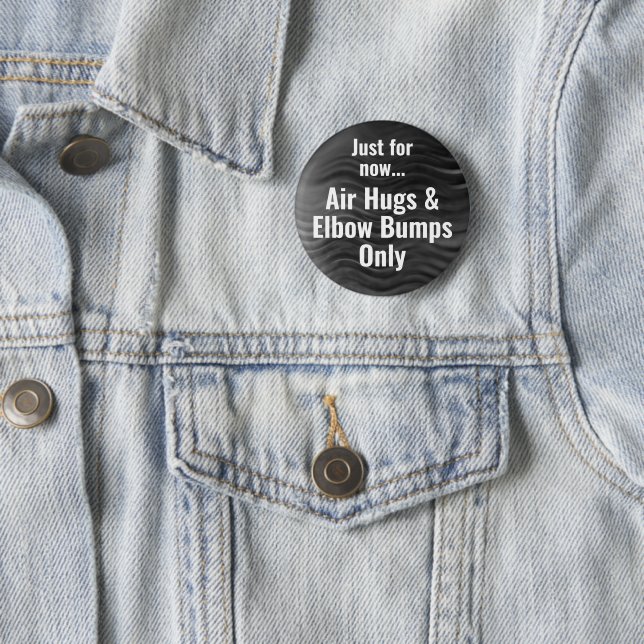 Social Distancing Air Hugs Elbow Bumps Wedding 2 Inch Round Button (In Situ)