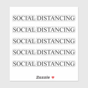 Social distancing black elegant serif typography 5
