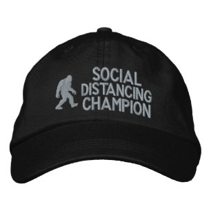 Social Distancing Champion - Squatch Embroidered Hat