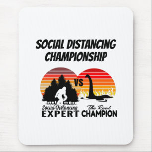 Social Distancing Championship - Yeti Vs Nessie Mouse Pad