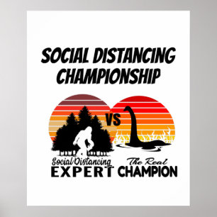 Social Distancing Championship - Yeti Vs Nessie Poster