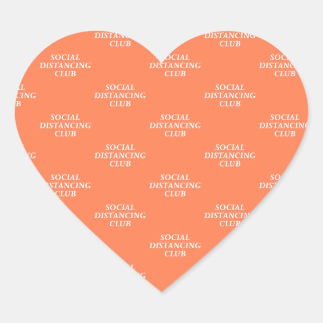Social Distancing Club Heart Sticker (Front)
