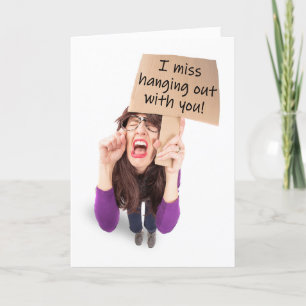 Social Distancing Coronavirus I Miss Hanging Out Holiday Card