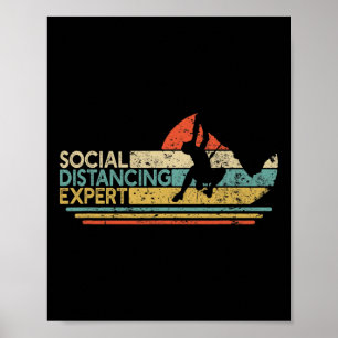 Social Distancing Expert Climbing Vintage Rock Cli Poster