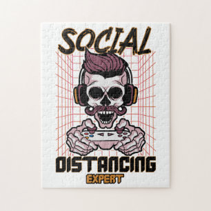 Social distancing expert gaming design jigsaw puzzle