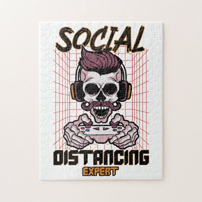 Social distancing expert gaming design jigsaw puzzle (Vertical)