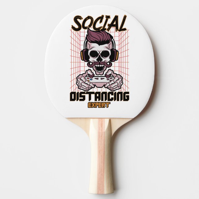 Social distancing expert gaming design ping pong paddle (Front)