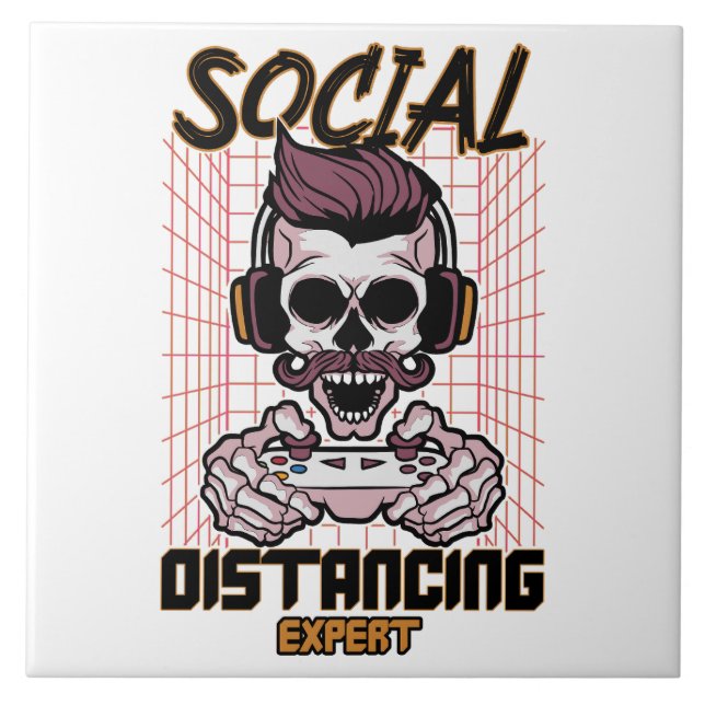 Social distancing expert gaming design tile (Front)