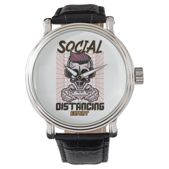 Social distancing expert gaming design watch (Front)