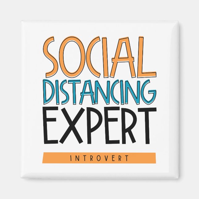 Social Distancing Expert Introvert Magnet (Front)