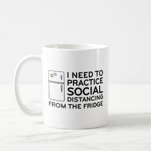 Social Distancing Fridge Coffee Mug