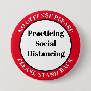 Social Distancing Please 3 Inch Round Button