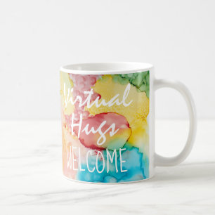 Social Distancing Virtual Hugs Brilliant Colours Coffee Mug