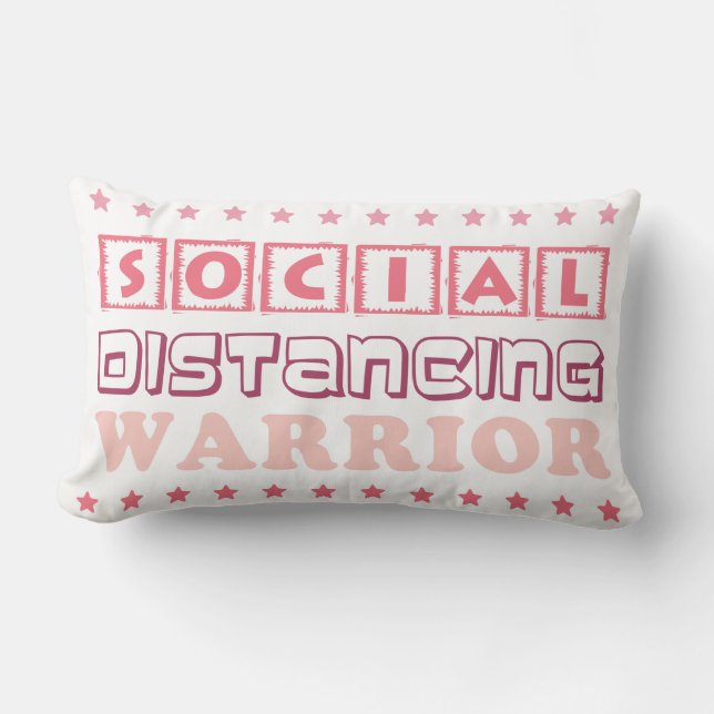 SOCIAL DISTANCING WARRIOR LUMBAR PILLOW (Front)