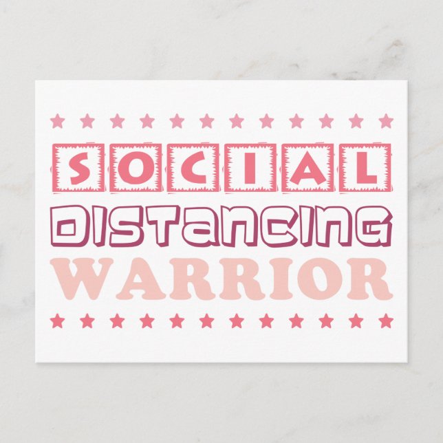 SOCIAL DISTANCING WARRIOR POSTCARD (Front)