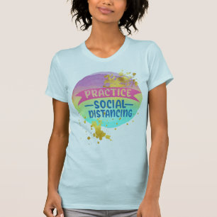 Social Distancing - Watercolor Sphere- Gold Flecks T-Shirt