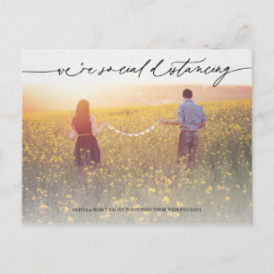 Social Distancing Wedding Postponement Postcard