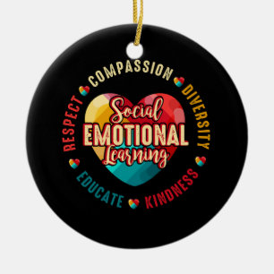Social Emotional Learning Heart Counsellor Teacher Ceramic Ornament