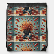 Social Gathering & Colourful Drinks Backpack