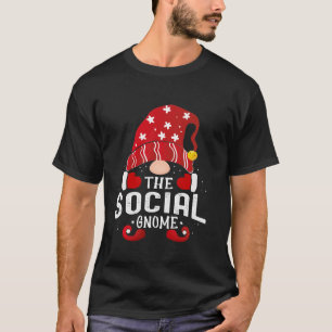Social Gnome Matching Christmas PJS For Family  T-Shirt