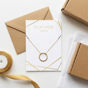 Social icons necklace or bracelet display card