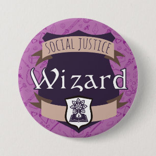 Social Justice Class Button: Wizard 3 Inch Round Button