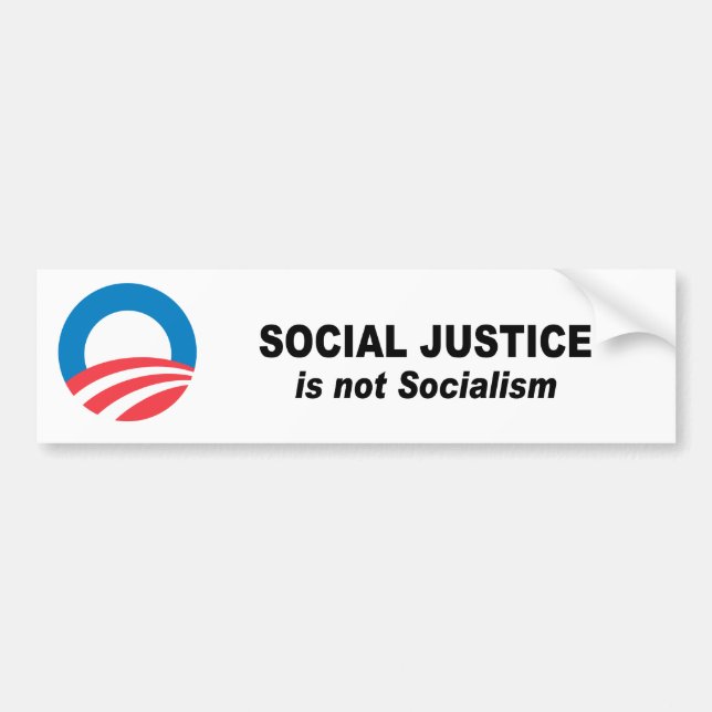Social Justice is not socialism Bumper Sticker (Front)