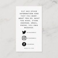 Social logos, black and white customer order