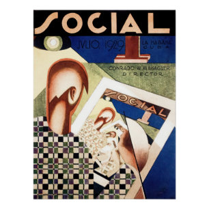 Social magazine cover poster