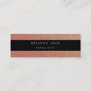 Social Media-All & Website Pink Glitter Mini Business Card