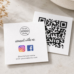 Social Media Business Card   Instagram Facebook QR