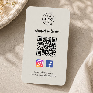 Social Media Business Card Instagram Facebook QR