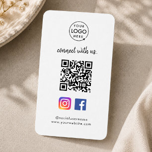 Social Media Business Card Instagram Facebook QR