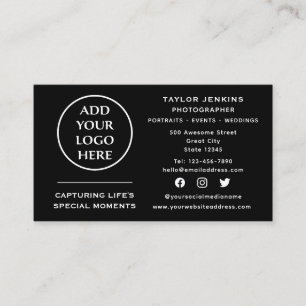 Social Media Corporate Professional Company Logo Business Card