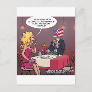 Social Media Dating Funny Postcard