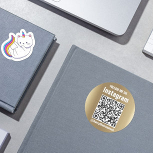 Social Media Decal,qr code To Your Instagram, Square Sticker