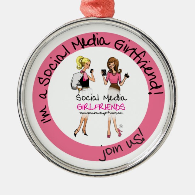 Social Media Girlfriends Ornament (Front)