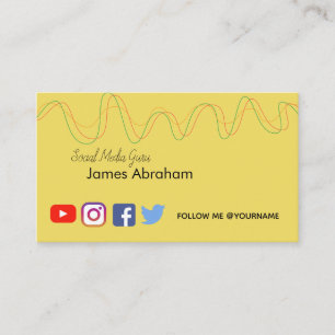 Social Media - Good Vibration - Business Card