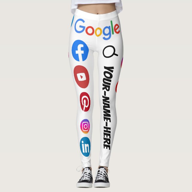 Social Media Google Search Tab Custom Leggings (Front)