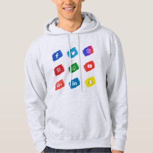 Social media icon hoodie