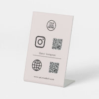Social Media Icon QR Code Sign