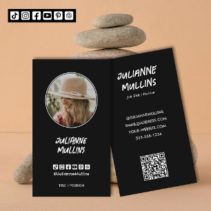 Social Media Influencer QR Code Business Card