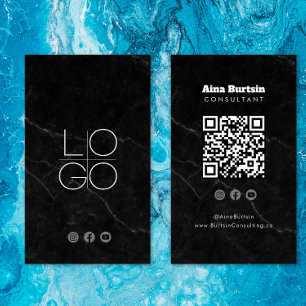Social Media Instagram Facebook YouTube QR Code Business Card