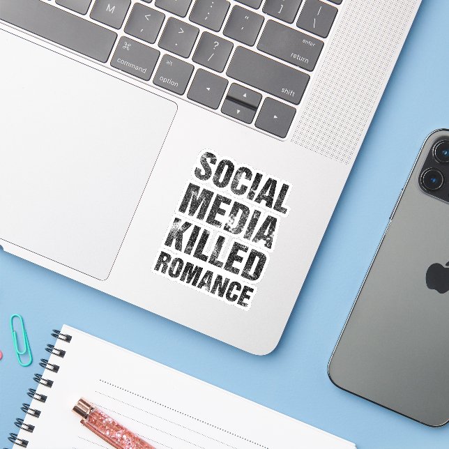 Social Media Killed Romance (Laptop w/ iPhone)