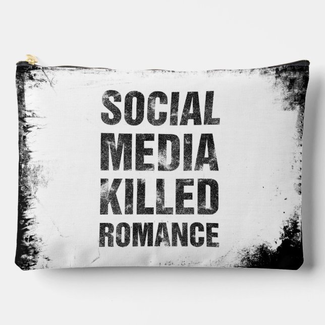 Social Media Killed Romance Accessory Pouch (Front)