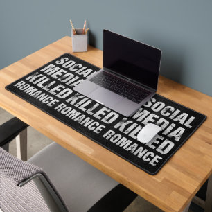 Social Media Killed Romance Desk Mat