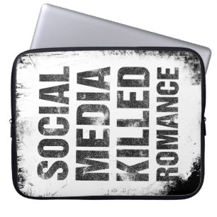 Social Media Killed Romance Laptop Sleeve