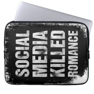 Social Media Killed Romance Laptop Sleeve