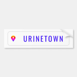 Social Media Location Tag Bumper Sticker