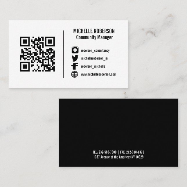 Social media logo or picture business Card (Front/Back)